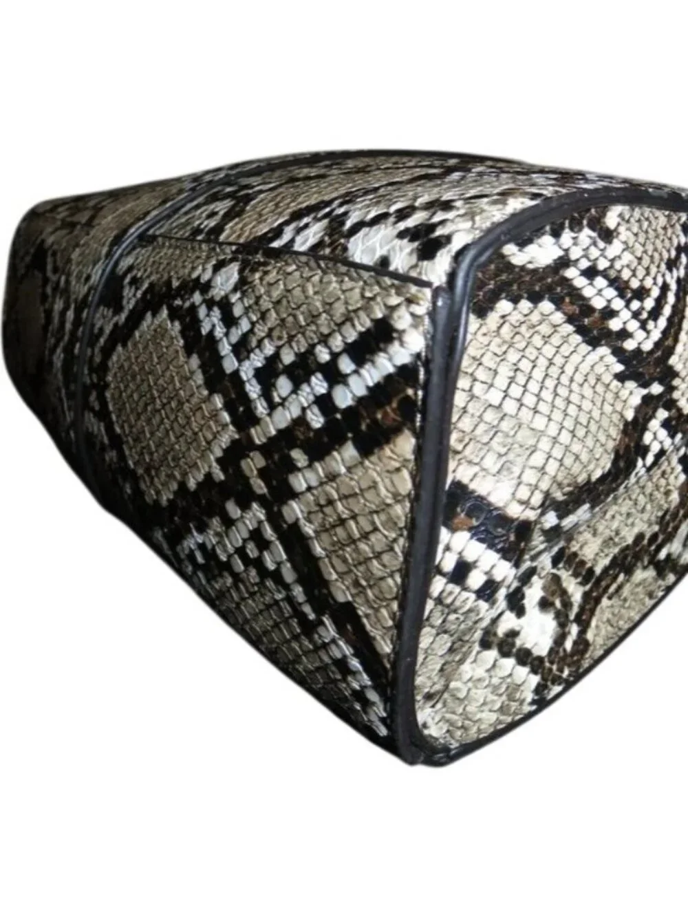 Python Vegan Leather Handbag and matching leggings size small with inseam 28